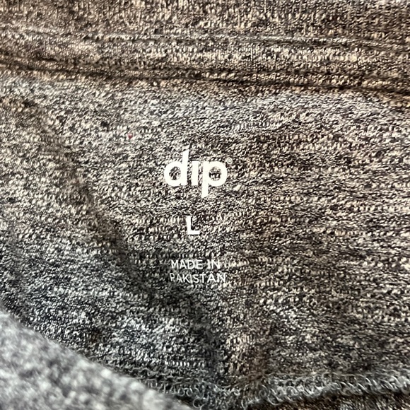 Dip Apparel Gray Crewneck Long Sleeve Buttoned Up Men's Size Large 100% Cotton - Picture 7 of 7